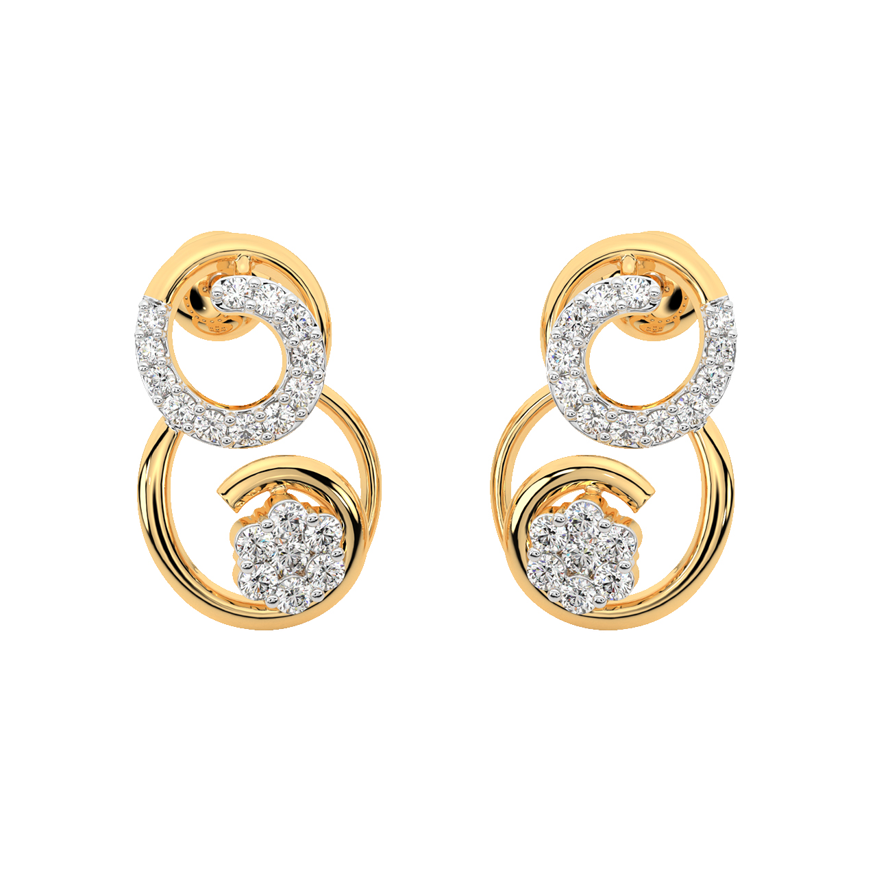 Kiana Round Diamond Stud Earrings For Her